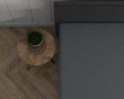 Doppelt Jersey 220 gr. Topper Spannbettlaken Anthrazit 140 x 200/220 cm - Palo24