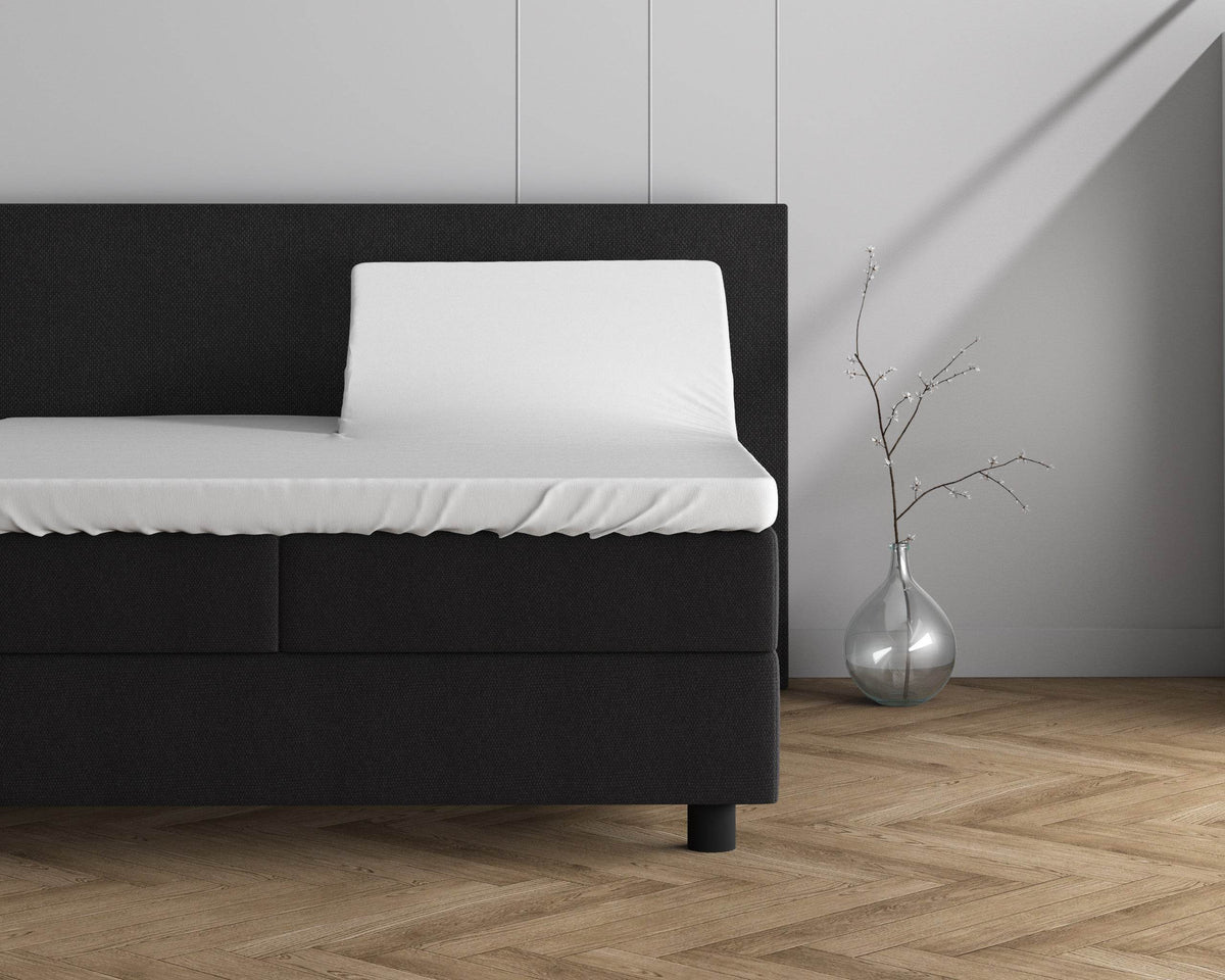 Doppelt Jersey 220 gr. Splittopper Spannbettlaken Weiss 160 x 200/220 cm - Palo24