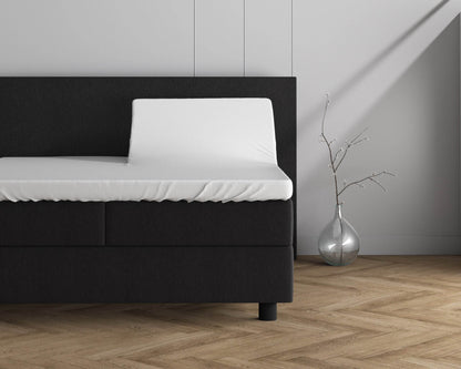 Doppelt Jersey 220 gr. Splittopper Spannbettlaken Weiss 160 x 200/220 cm - Palo24