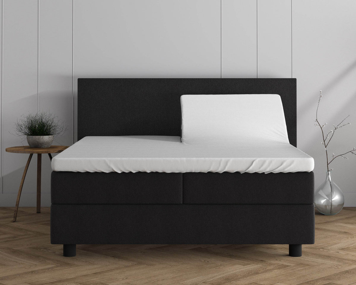 Doppelt Jersey 220 gr. Splittopper Spannbettlaken Weiss 180 x 200/220 cm - Palo24