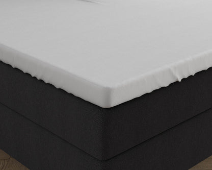 Doppelt Jersey 220 gr. Splittopper Spannbettlaken Weiss 180 x 200/220 cm - Palo24
