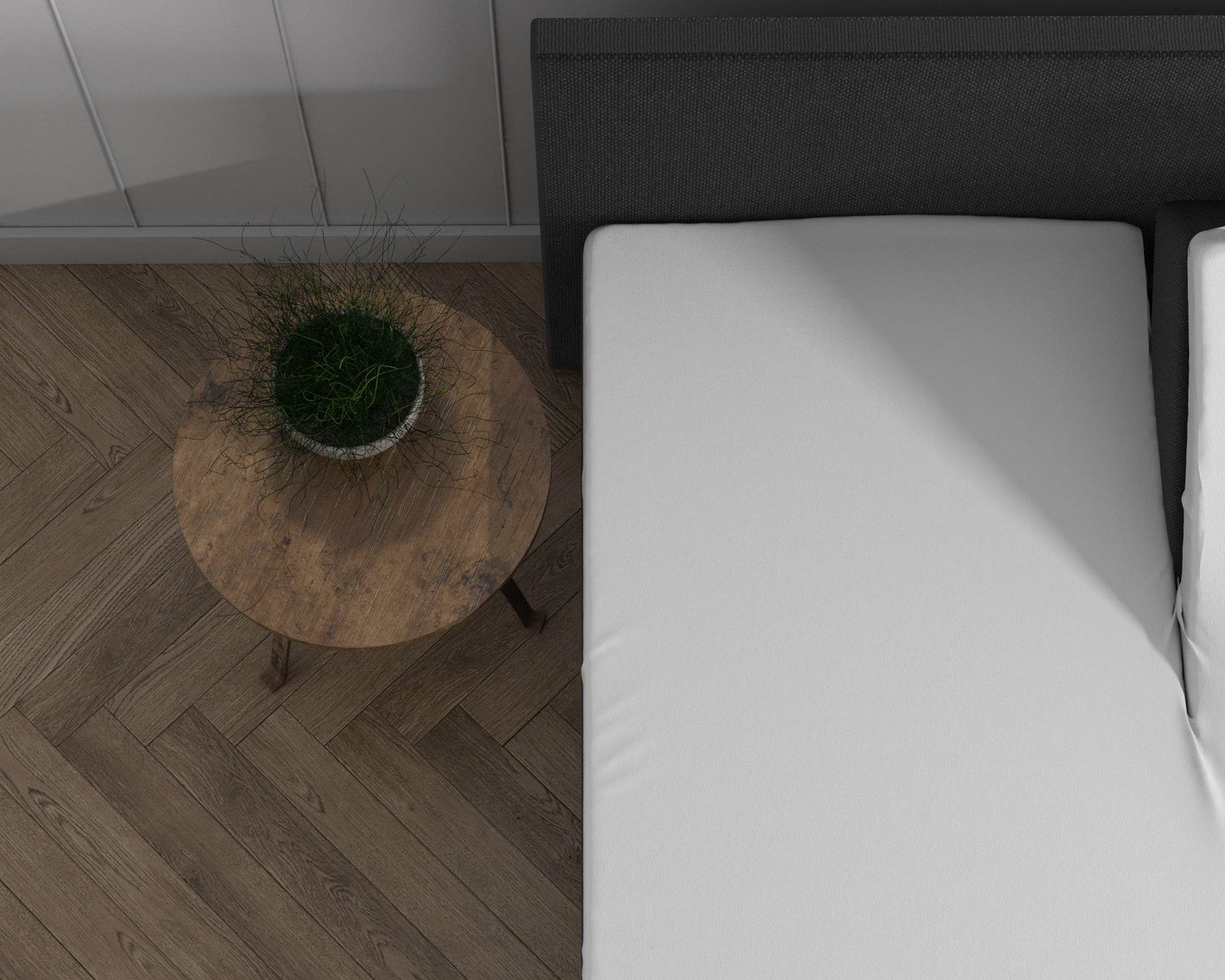 Doppelt Jersey 220 gr. Splittopper Spannbettlaken Weiss 180 x 200/220 cm - Palo24