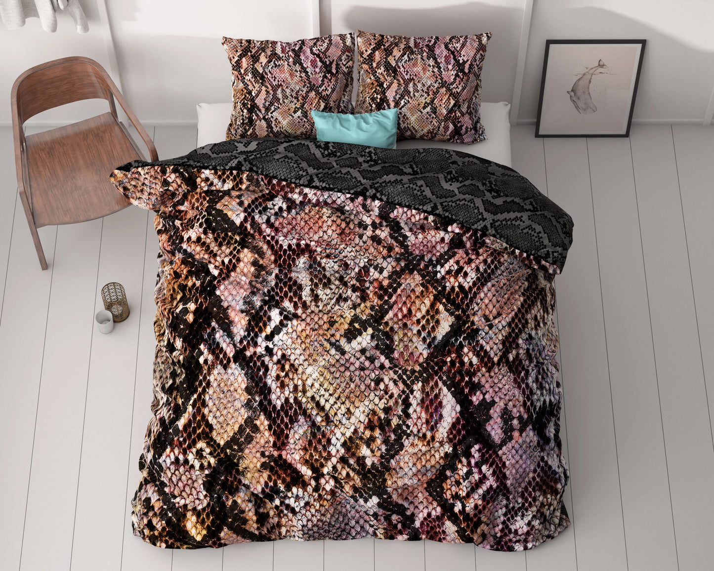 Bettbezug Martina 240x200/220 cm Schwarz