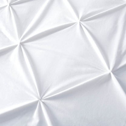Bettbezug Samt Pintuck Weiss 140 x 200/220 cm - Palo24