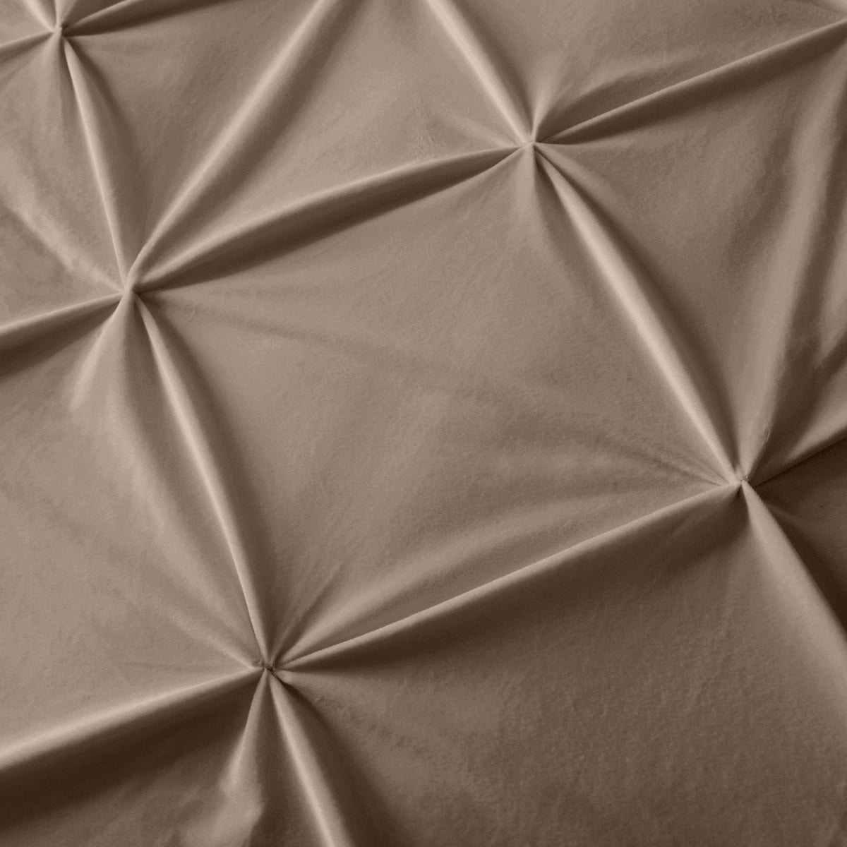 Bettbezug Samt Pintuck Taupe 240 x 200/220 cm - Palo24