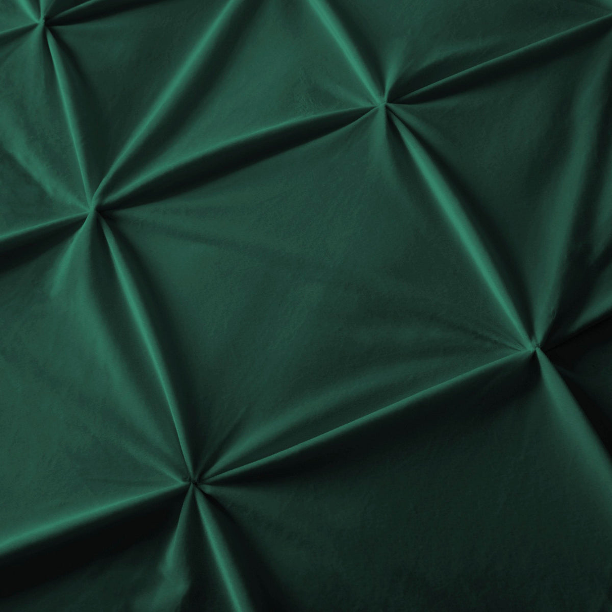 Bettbezug Samt Pintuck Grün 200 x 200/220 cm - Palo24