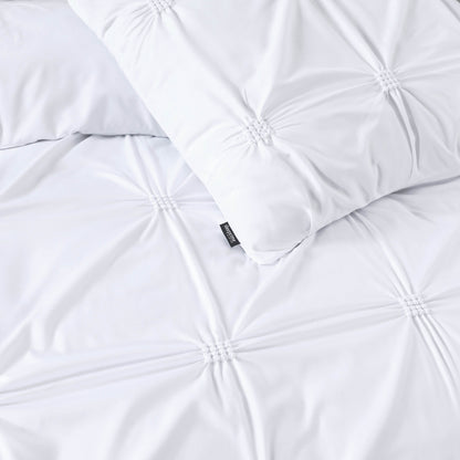 Bettbezug Punch pintuck Weiss 140 x 200/220 cm - Palo24