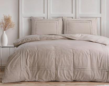Bettbezug Tailored Taupe 200 x 200/220 cm - Palo24