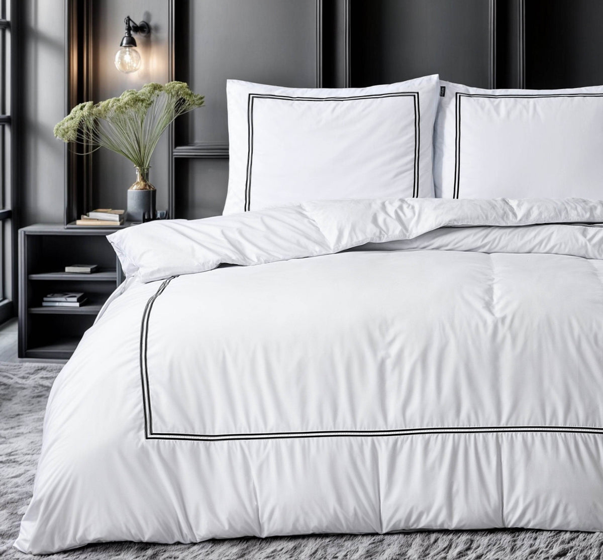 Bettbezug Brata Weiss 140 x 200/220 cm - Palo24