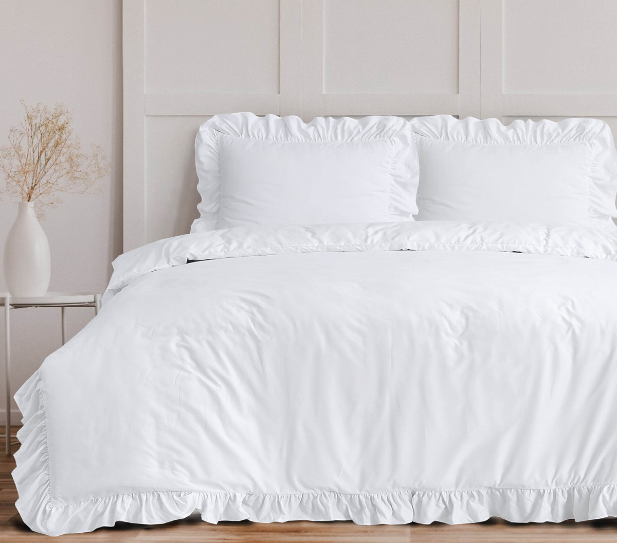 Bettbezug Ruffles Weiss 240 x 200/220 cm - Palo24