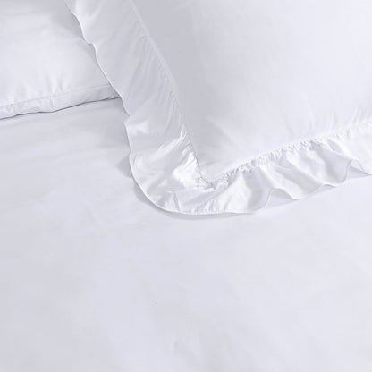 Bettbezug Ruffles Weiss 140 x 200/220 cm - Palo24