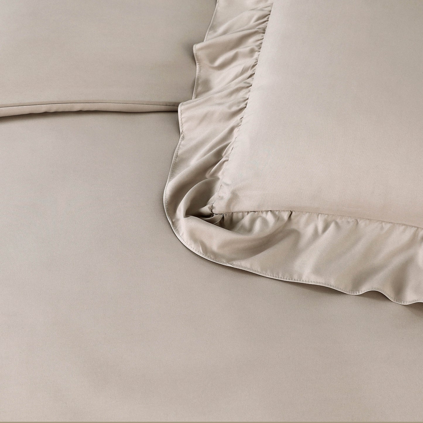 Bettbezug Ruffles Taupe 140 x 200/220 cm - Palo24