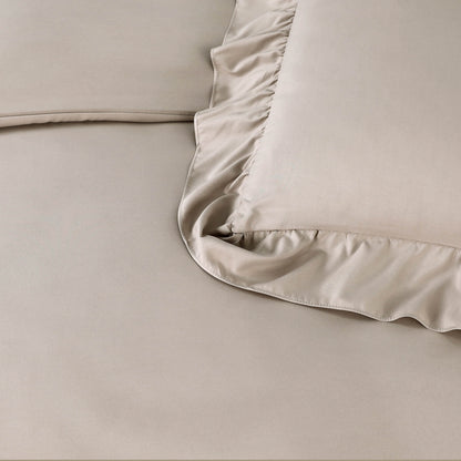 Bettbezug Ruffles Taupe 140 x 200/220 cm - Palo24