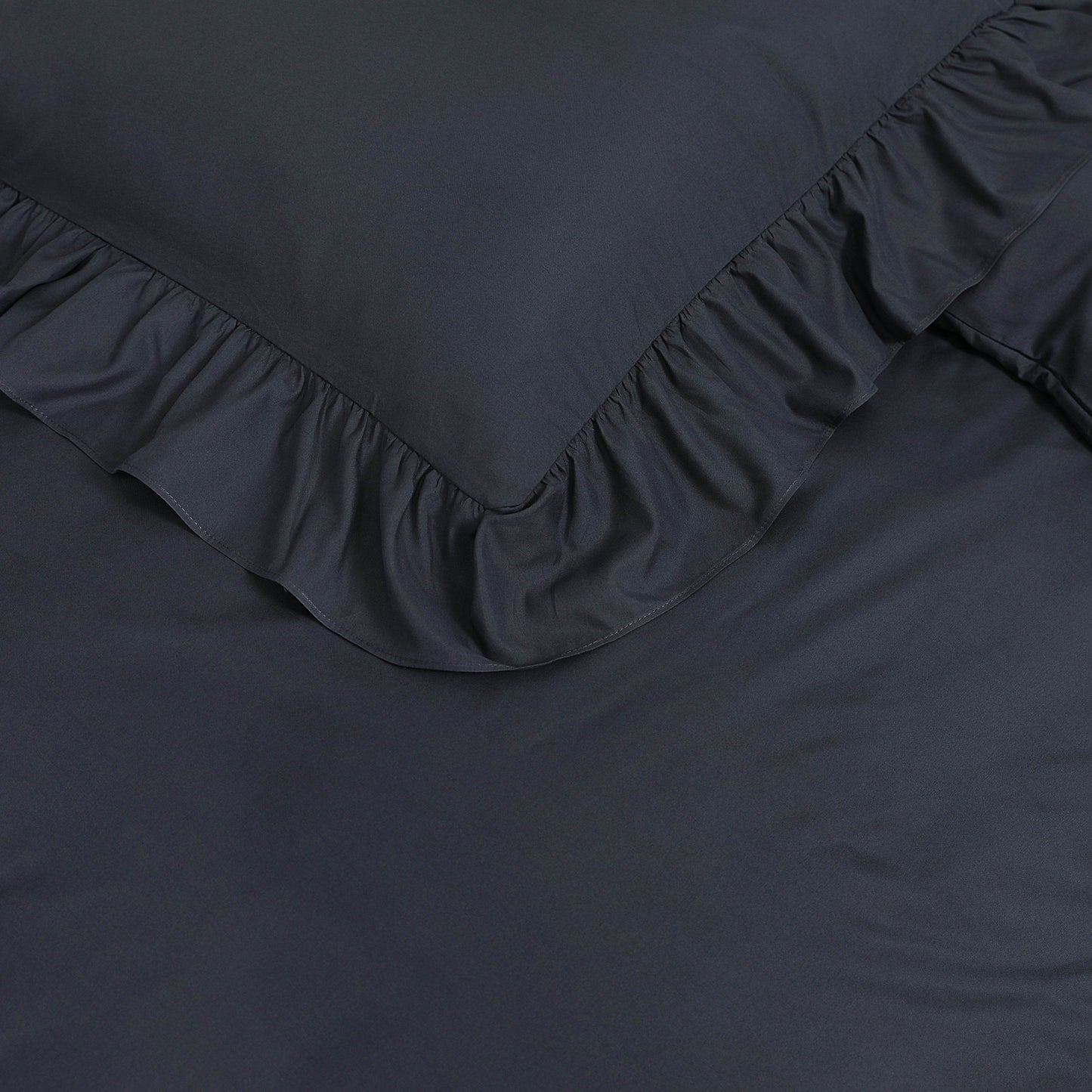 Bettbezug Ruffles Anthrazit 140 x 200/220 cm - Palo24