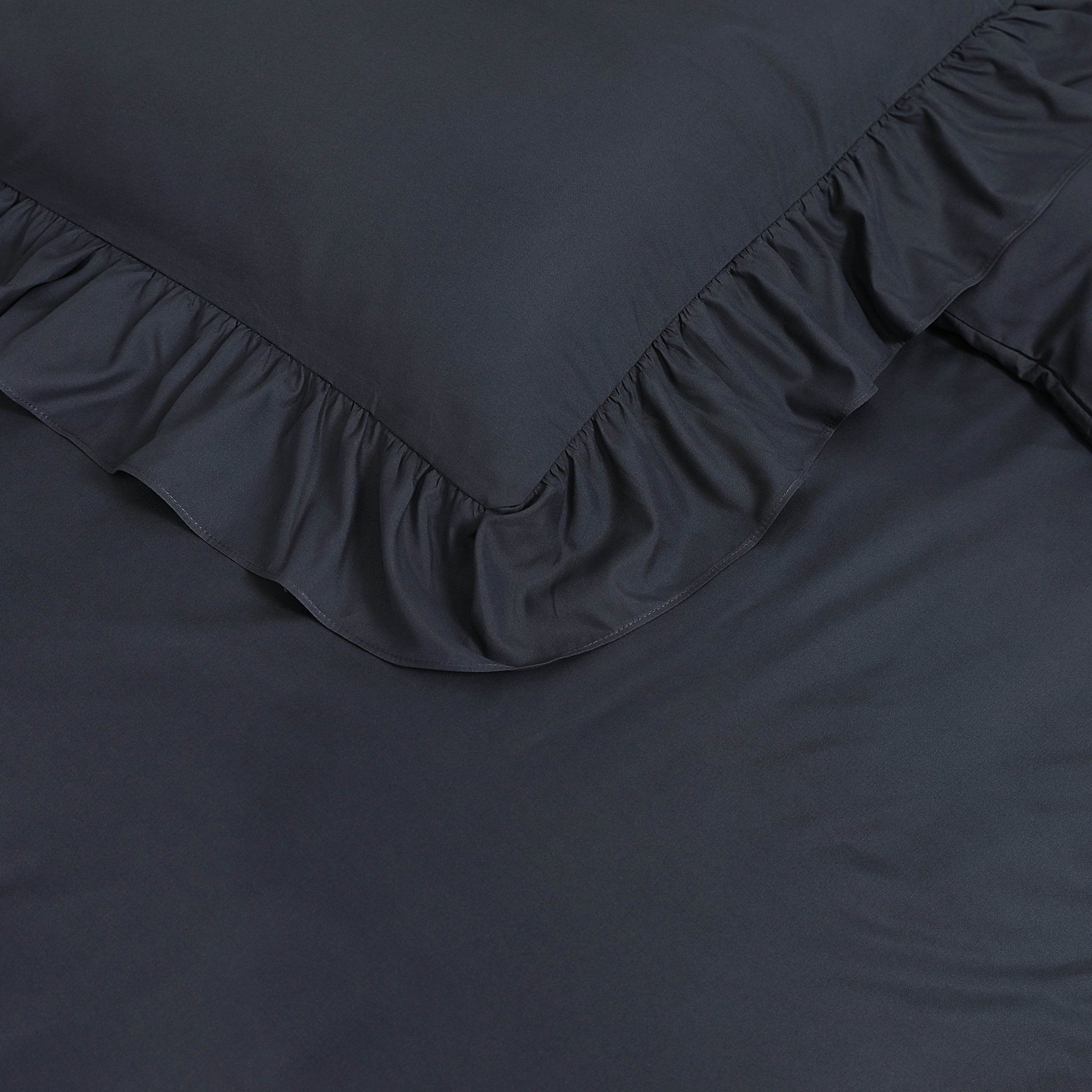 Bettbezug Ruffles Anthrazit 140 x 200/220 cm - Palo24