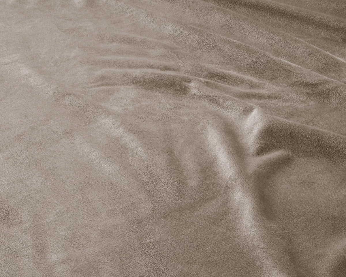 Samt-Spannbettlaken Taupe/Grau