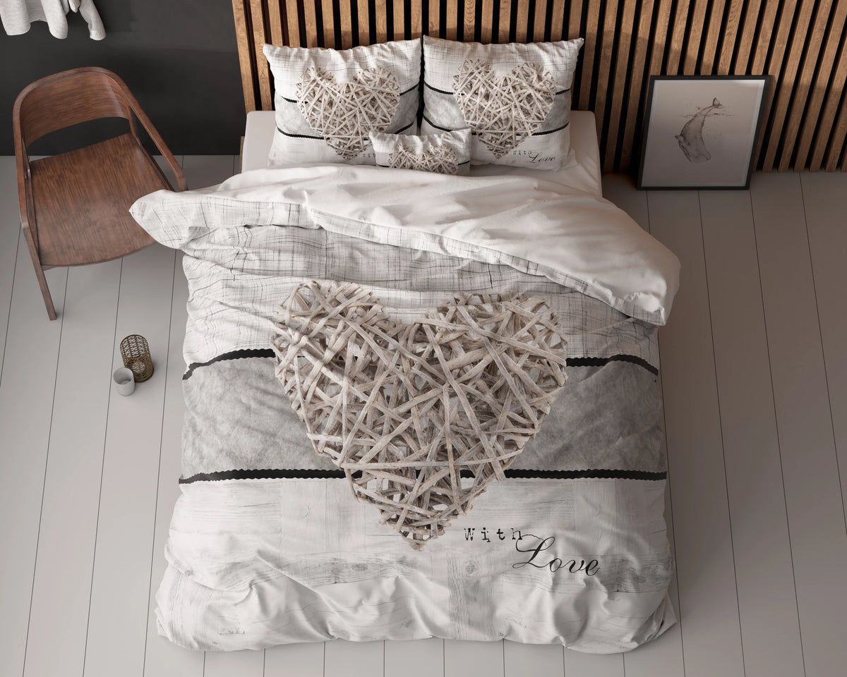 Home Is Heart Bettbezug 200x200/220 cm Weiss