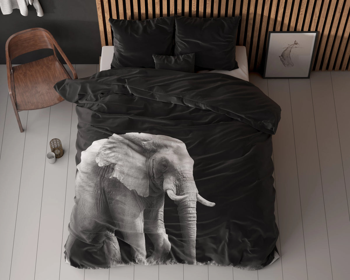 Elephant Bettbezug Schwarz