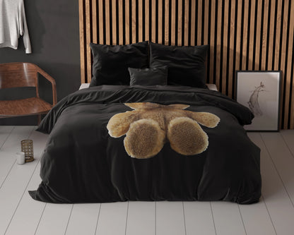 Brave Teddy Bettbezug 140x200/220 cm Schwarz