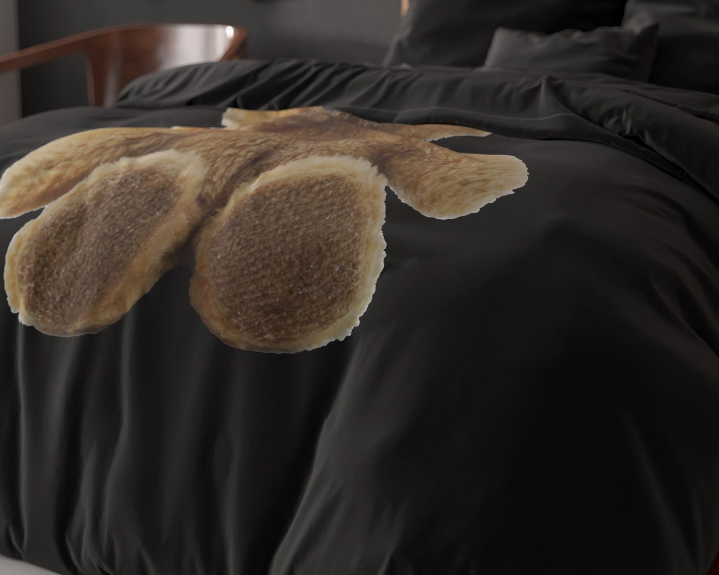 Brave Teddy Bettbezug 140x200/220 cm Schwarz