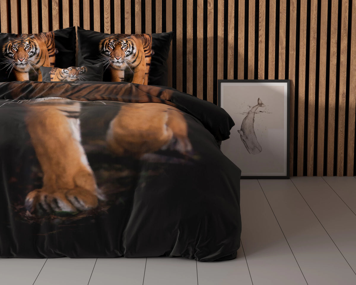 Tiger icon Bettbezug 140x200/220 cm Schwarz
