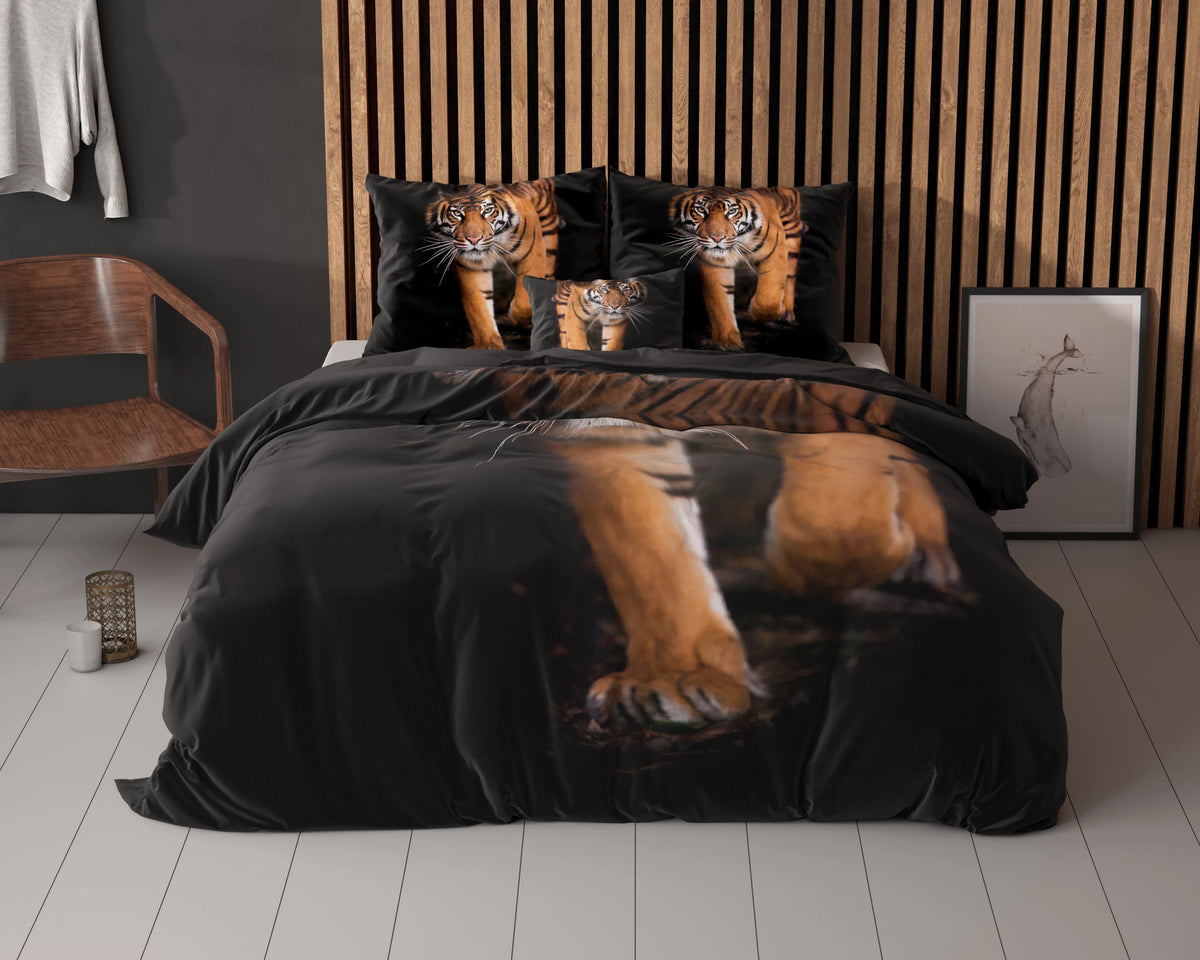 Tiger icon Bettbezug 140x200/220 cm Schwarz