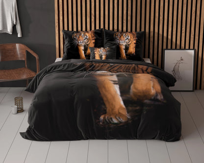 Tiger icon Bettbezug 140x200/220 cm Schwarz