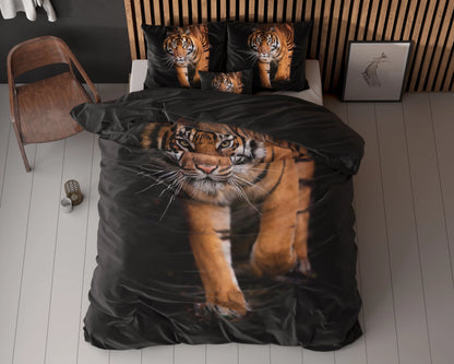 Tiger icon Bettbezug 140x200/220 cm Schwarz