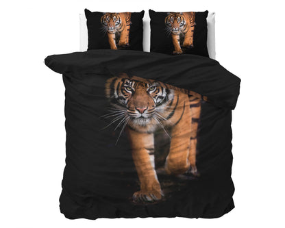 Tiger icon Bettbezug 140x200/220 cm Schwarz
