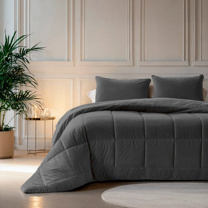 Lazy Velvet Bettdecke Anthrazit