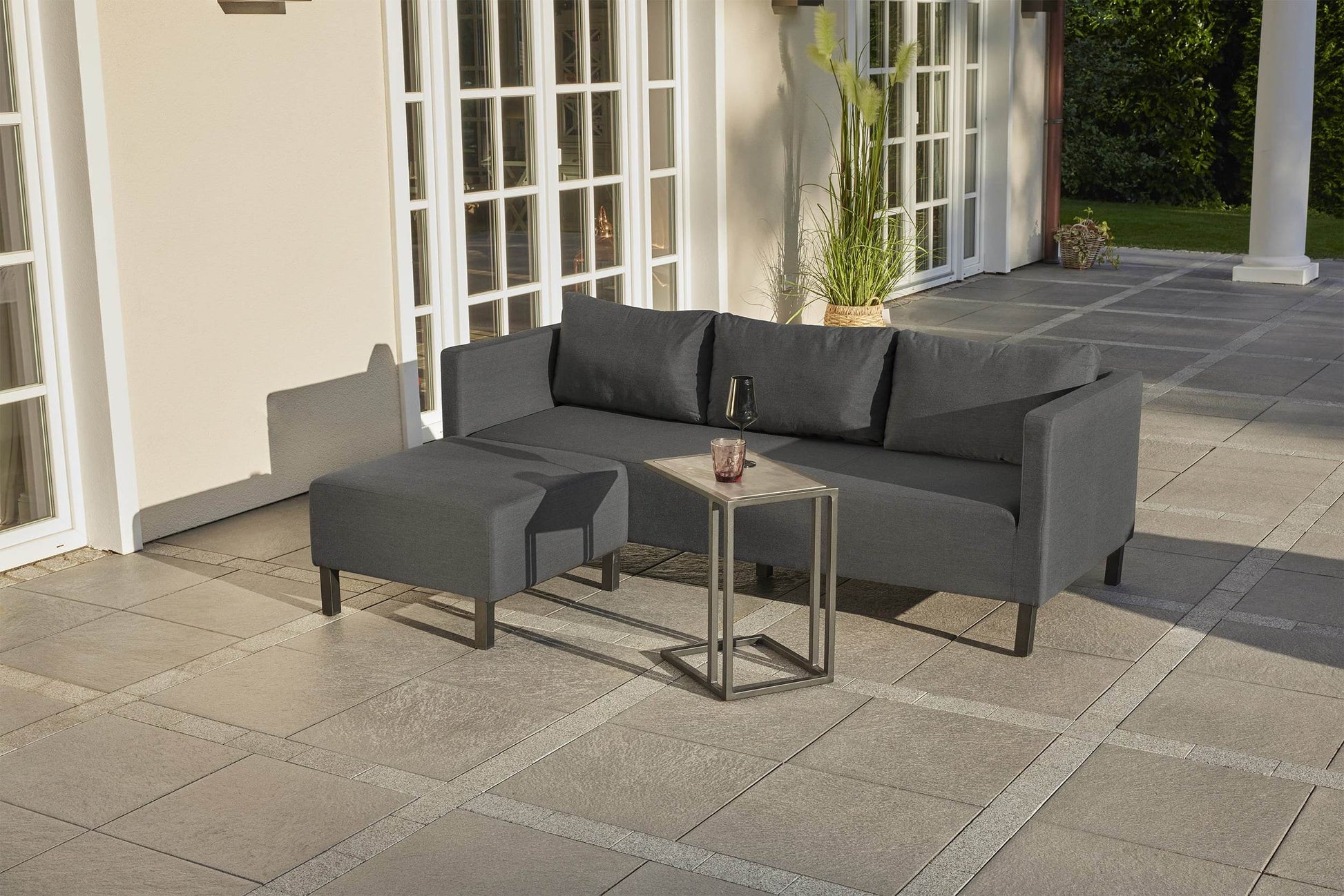 3tlg. Gartenlounge Set Anthrazit/Sooty - Palo24