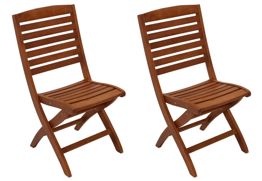 Chaise pliante CAPO, eucalyptus huilé, 2 pièces, certifié FSC®