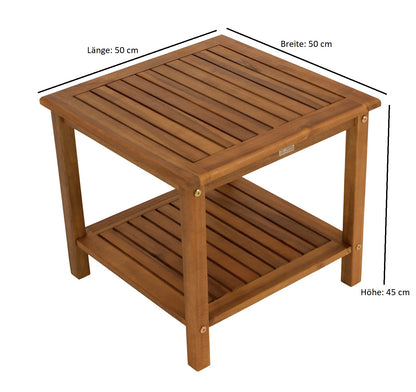 Tavolino laterale ST. VINCENT 50x50x45cm, acacia oliata, certificata FSC®