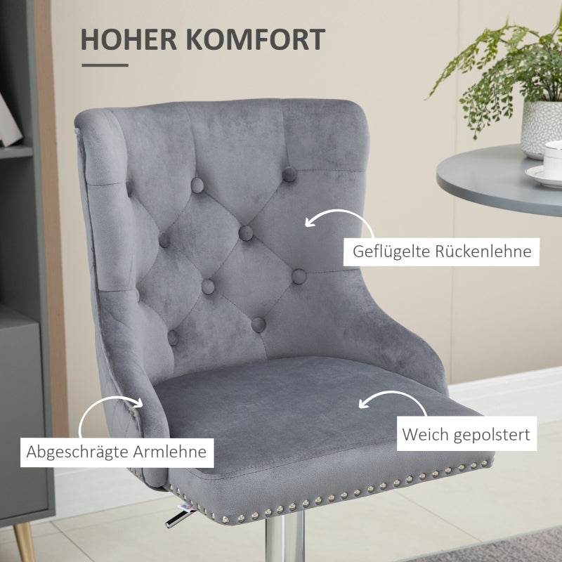 2er Set Barhocker höhenverstellbar Grau - Palo24