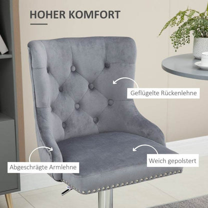 2er Set Barhocker höhenverstellbar Grau - Palo24