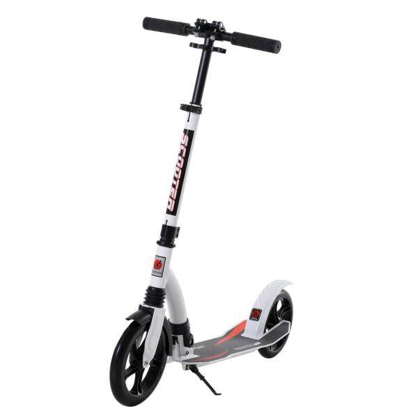 Kinderscooter Kickscooter Tretroller Höheverstellbar Alu Weiss - Palo24