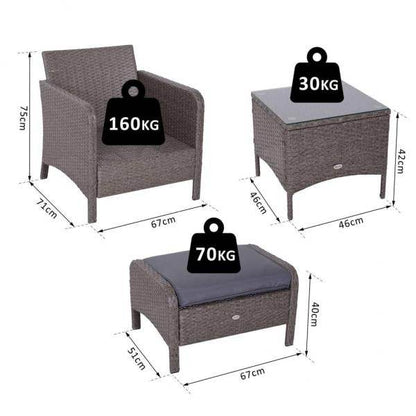 5-tlg. Polyrattan Sitzgruppe Set Sofagarnitur mit Kissen Dunkelgrau - Palo24
