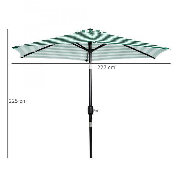 Sonnenschirm Gartenschirm Terrassenschirm Gestell Stahl Grüner Streifen - Palo24