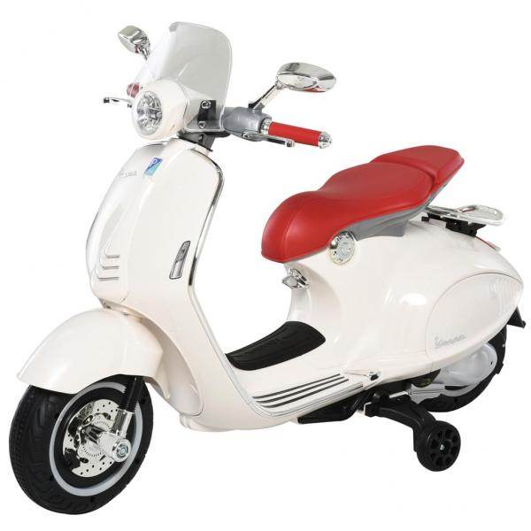 Elektrofahrzeug Kindermotorrad mit MP3-Musik Beleuchtung 3-6 Jahre PP Weiss - Palo24