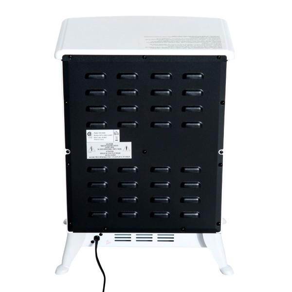 Elektrokamin Kaminofen Metall Glas Weiss - Palo24