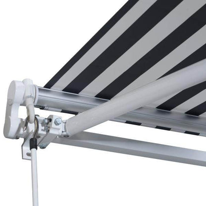 Markise Gelenkarmmarkise Sonnenschutz Grau/Weiss 3,5x2,5m - Palo24