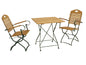 Kurgarten - BAD TÖLZ ensemble 3 pièces, plat acier vert + robinier, pliable