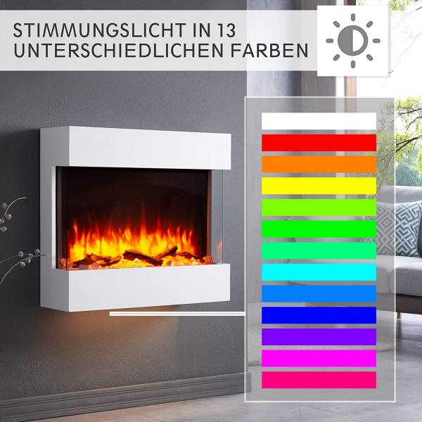 RICHEN Elektrokamin - Elektrischer Wandkamin Alva - Palo24