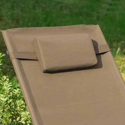 Gartenliege | Sonnenliege mit Tasche | Liegestuhl braun | OGS28-BR - Palo24