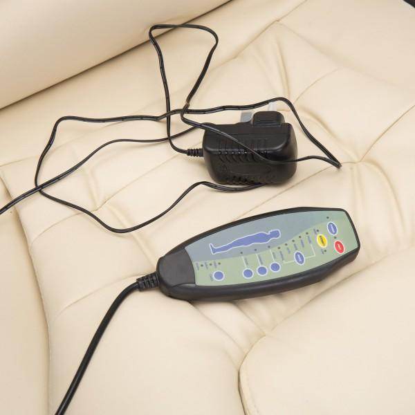 Bürosessel Massage und Wärmefunktion Gaming Stuhl Creme - Palo24