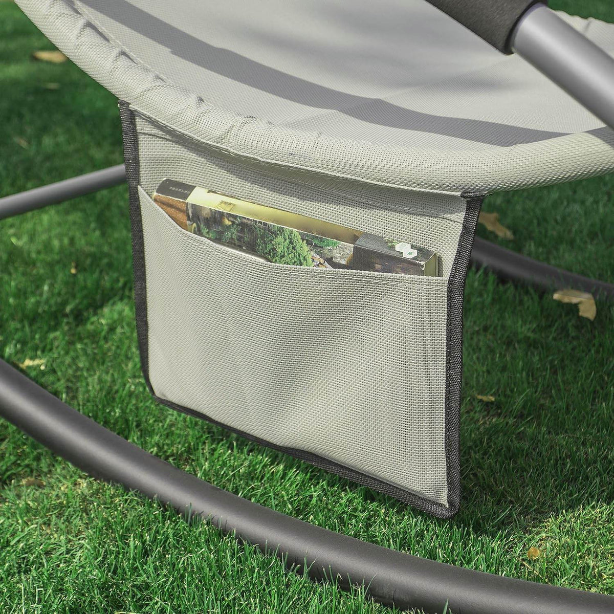 2-er Set Gartenliege | Sonnenliege mit Tasche | Liegestuhl Beige | OGS28-MIx2 - Palo24