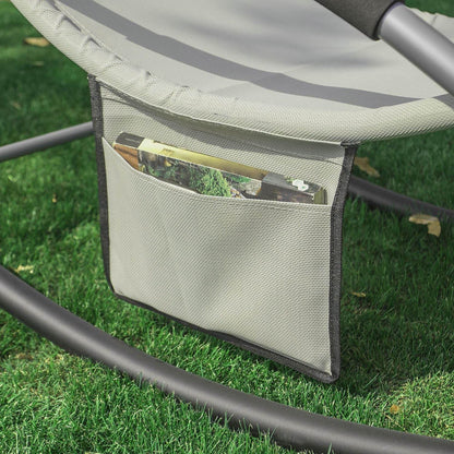 2-er Set Gartenliege | Sonnenliege mit Tasche | Liegestuhl Beige | OGS28-MIx2 - Palo24
