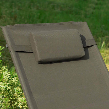 2-er Set Gartenliege | Sonnenliege mit Tasche | Liegestuhl Braun | OGS28-BRx2 - Palo24