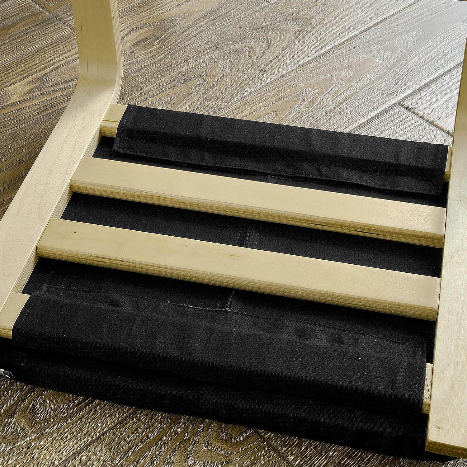 Fußhocker | Fußablage | Hocker Schwarz | FST38-SCH - Palo24