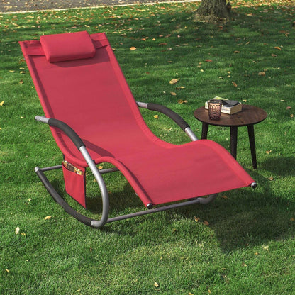 2-er Set Gartenliege | Sonnenliege mit Tasche | Liegestuhl Rot | OGS28-Rx2 - Palo24